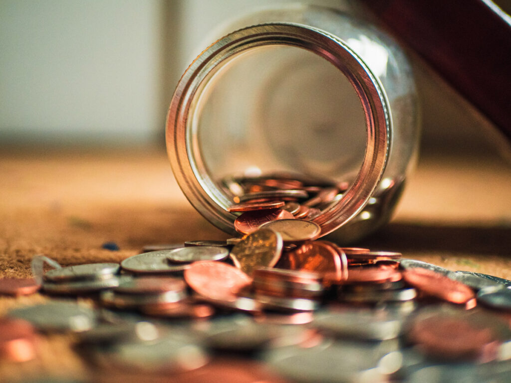 Spilled Jar of Coins