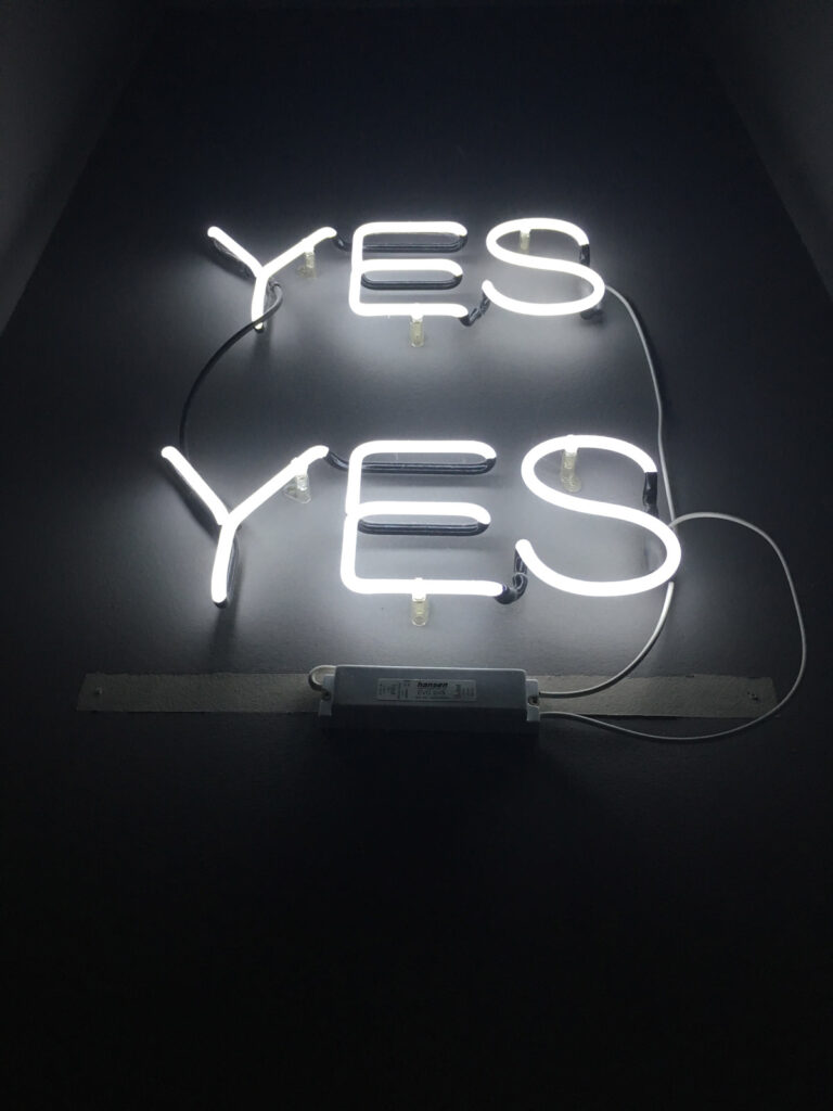 Neon Sign Reads Yes