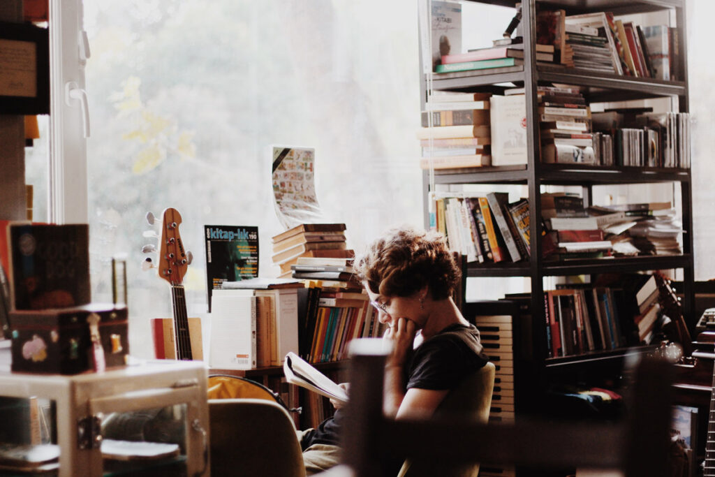 Woman reading script