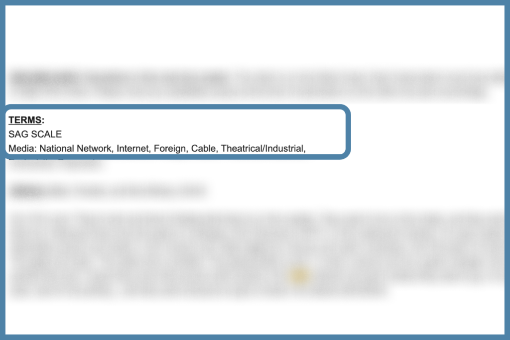 SAG Scale voiceover breakdown