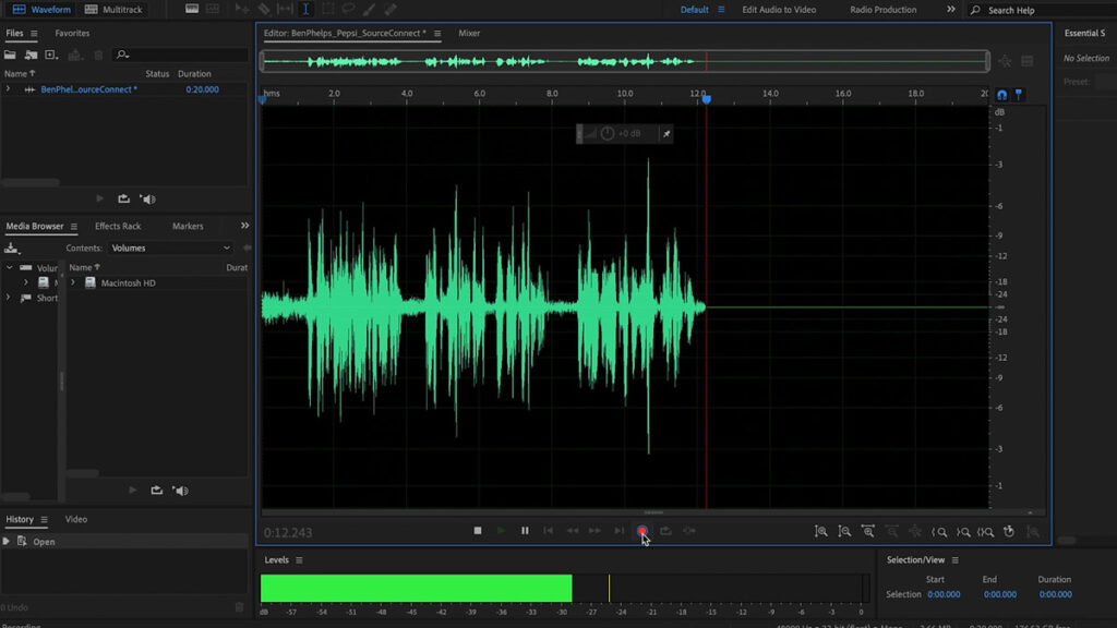 Adobe Audition Waveforms